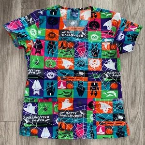 Zoe + Chloe Halloween Scrub Top